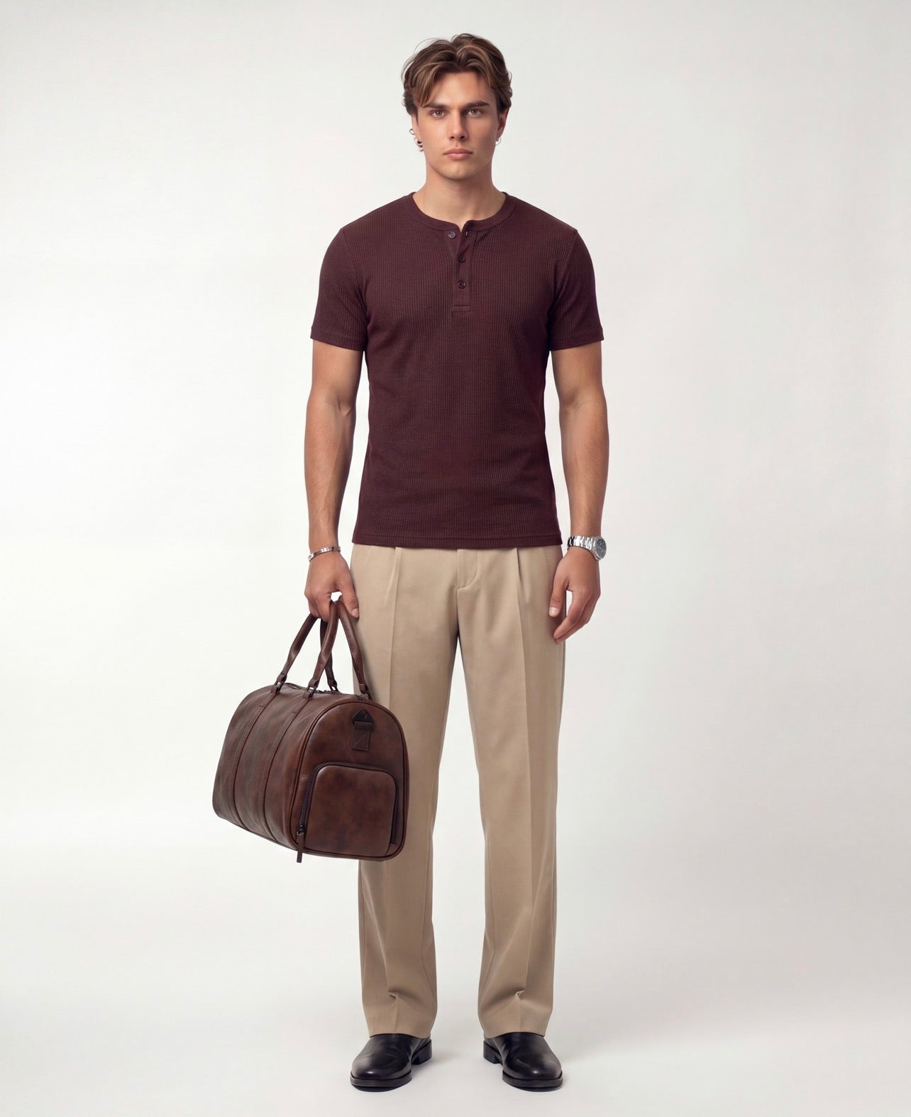 Beige Tailored Trousers
