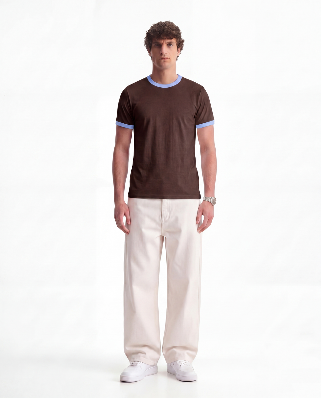 Studio Brown Ringer Tee
