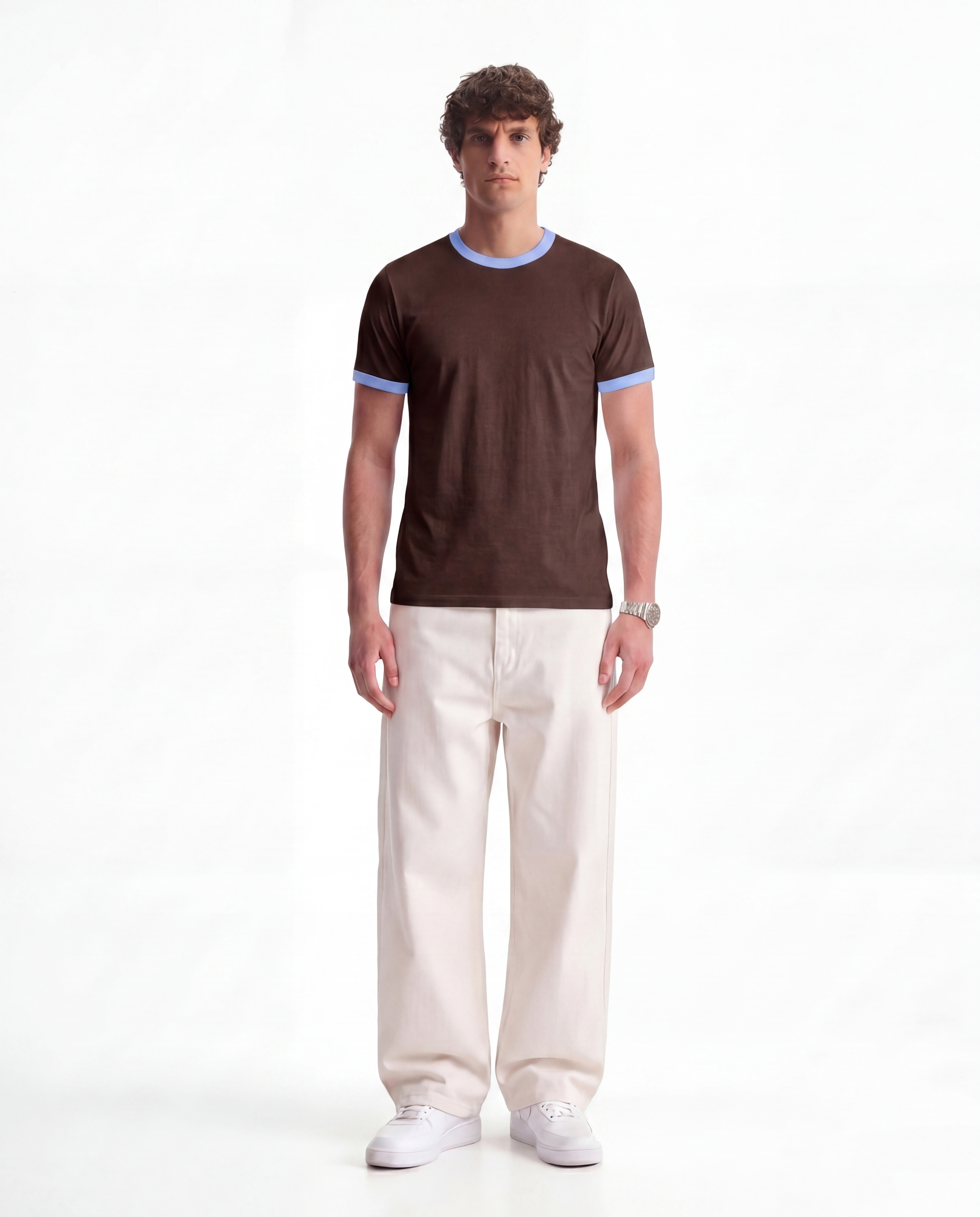Studio Brown Ringer Tee