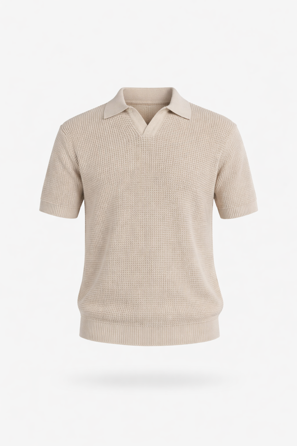 Sandstone Beige Knit Polo
