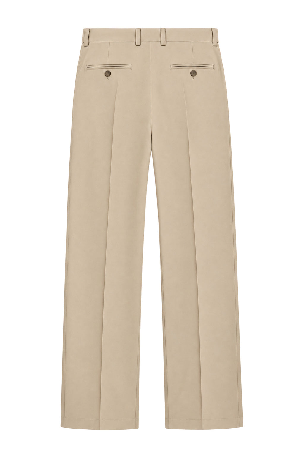 Beige Tailored Trousers, flat lay back