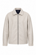 Beige wool jacket, flat lay