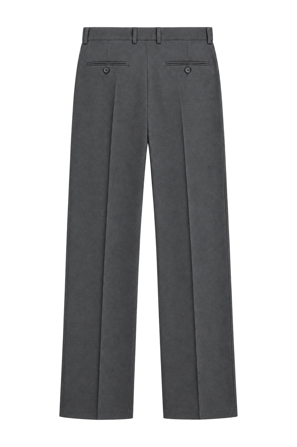 Slate Grey Tailored Trousers, flat lay back