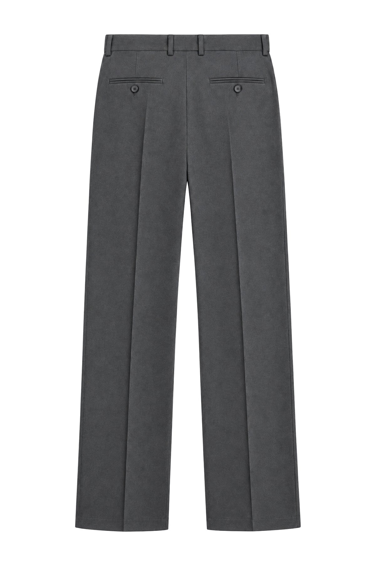 Slate Grey Tailored Trousers, flat lay back