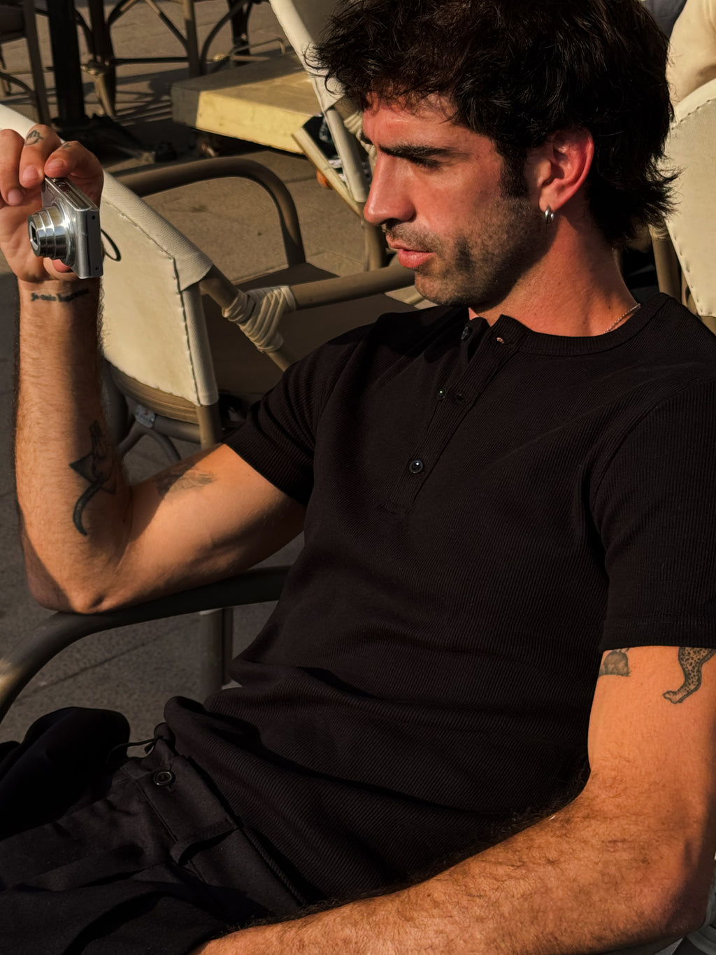 Midnight Black Henley