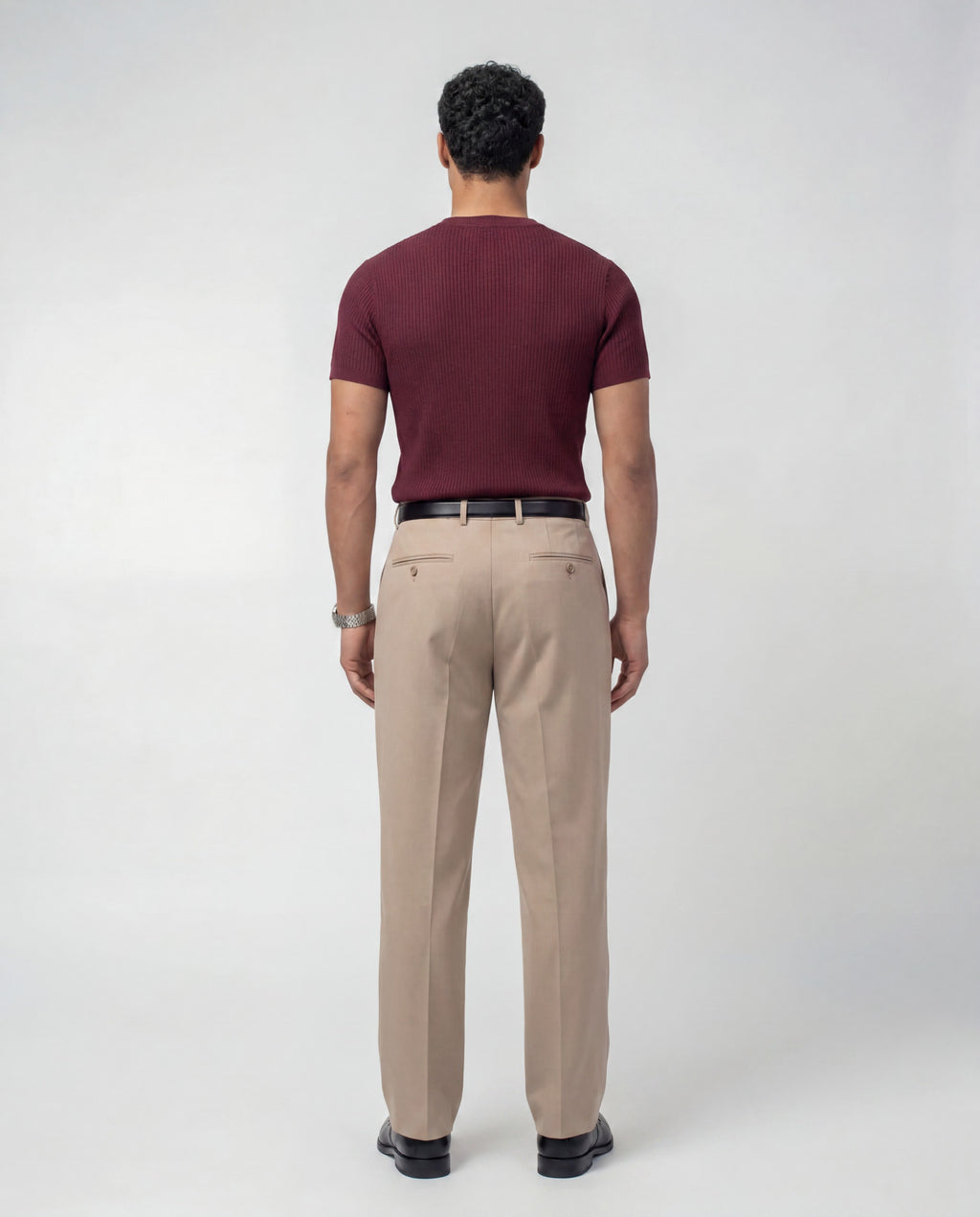 Beige Tailored Trousers