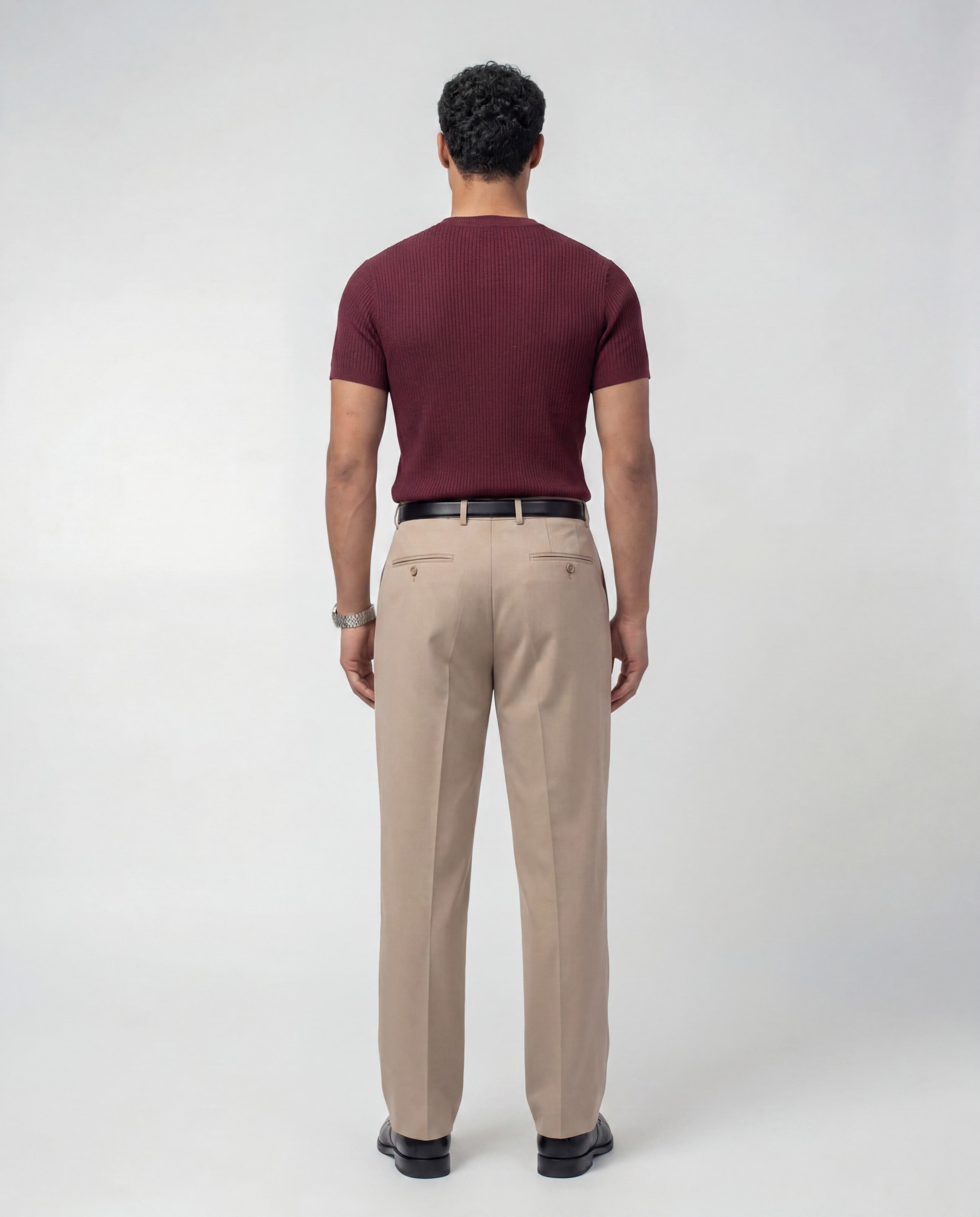 Beige Tailored Trousers
