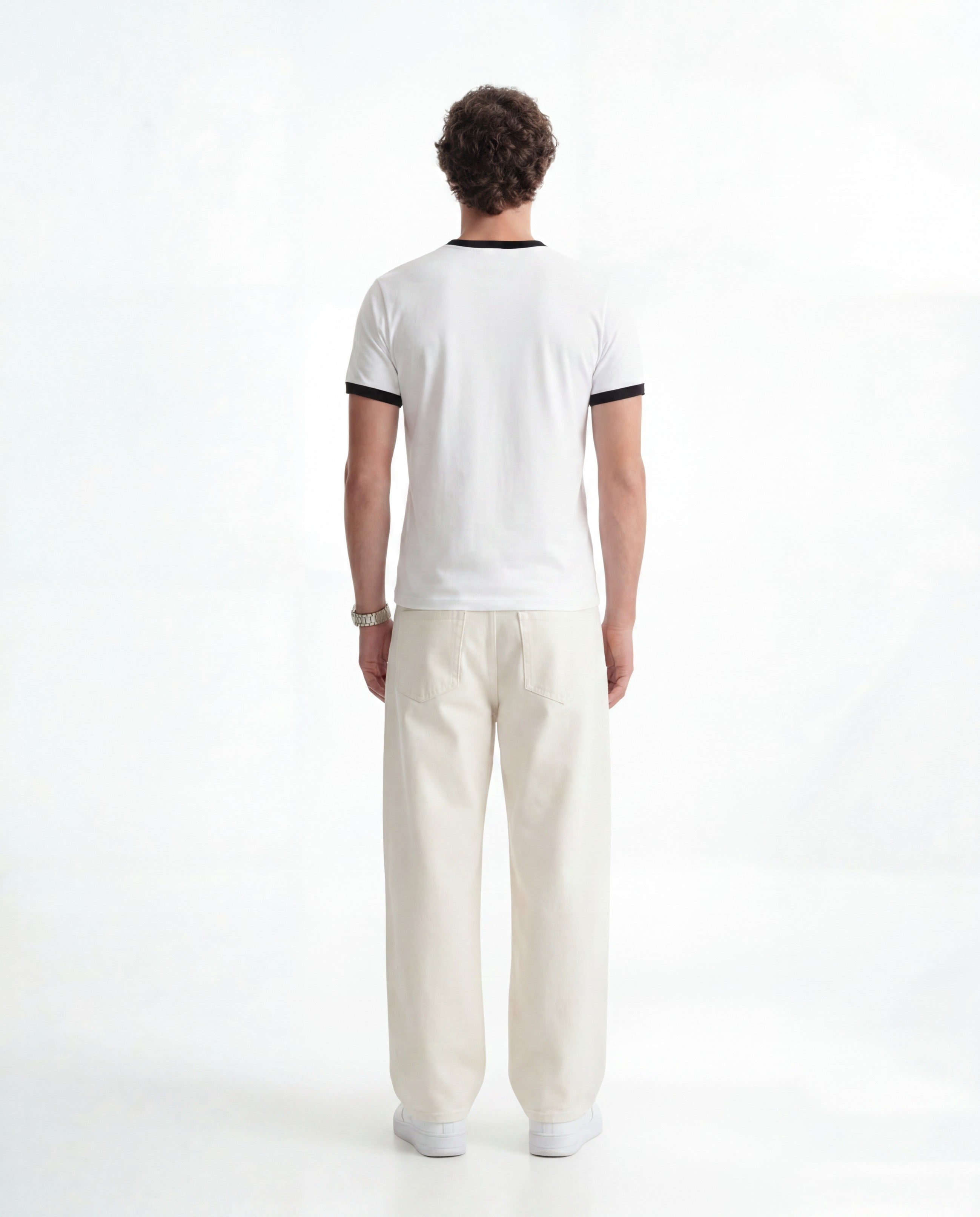 Studio White Ringer Tee