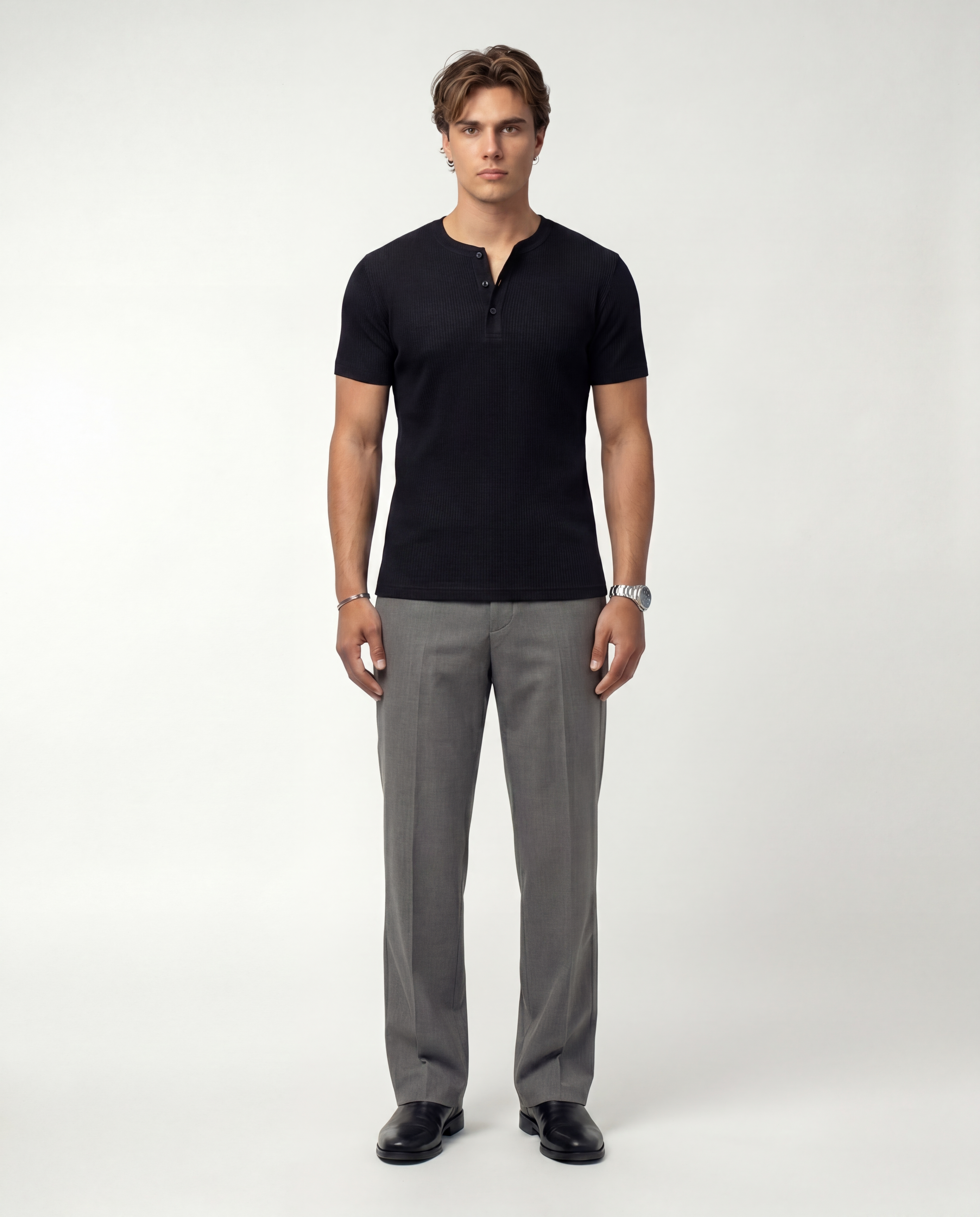 Midnight Black Henley