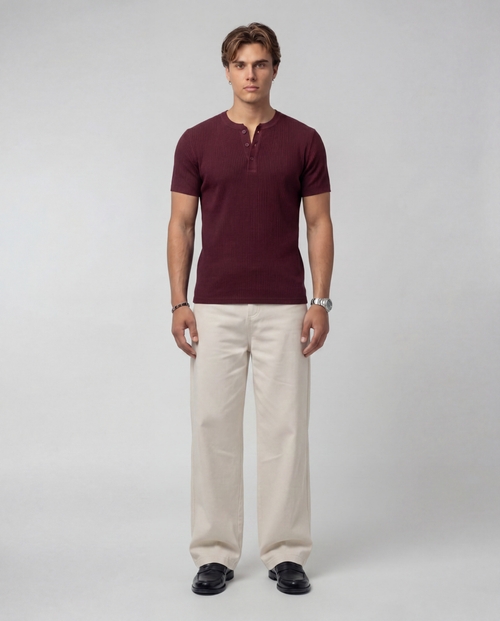 Bordeaux Burgundy Henley