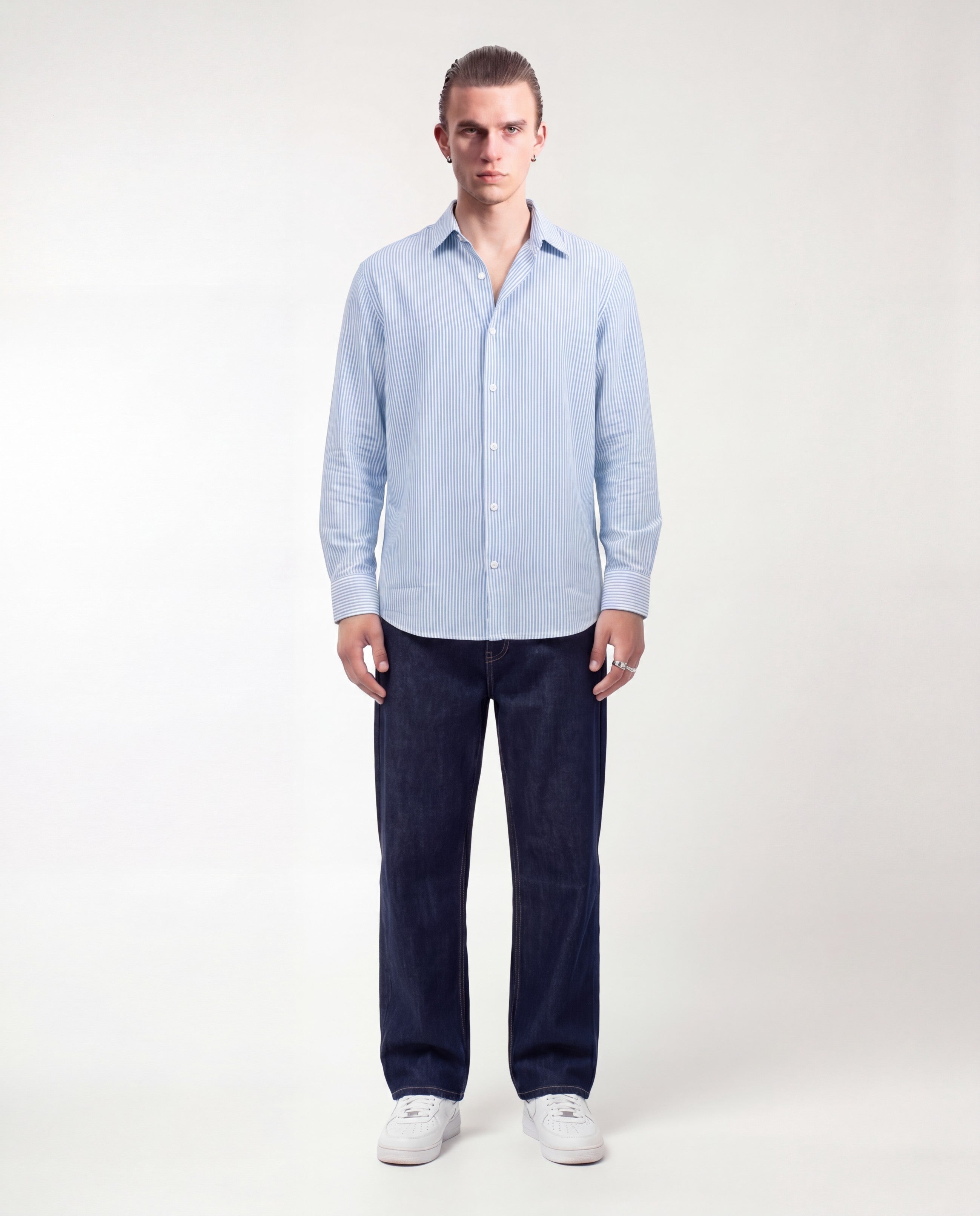 Oxford Blue Striped Shirt