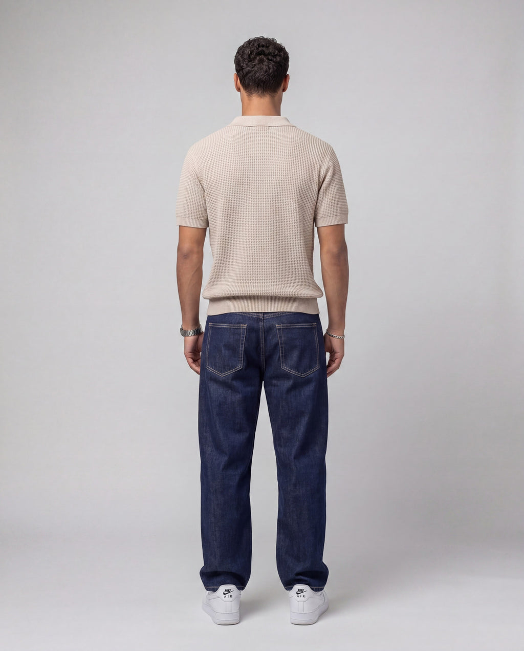 Sandstone Beige Knit Polo