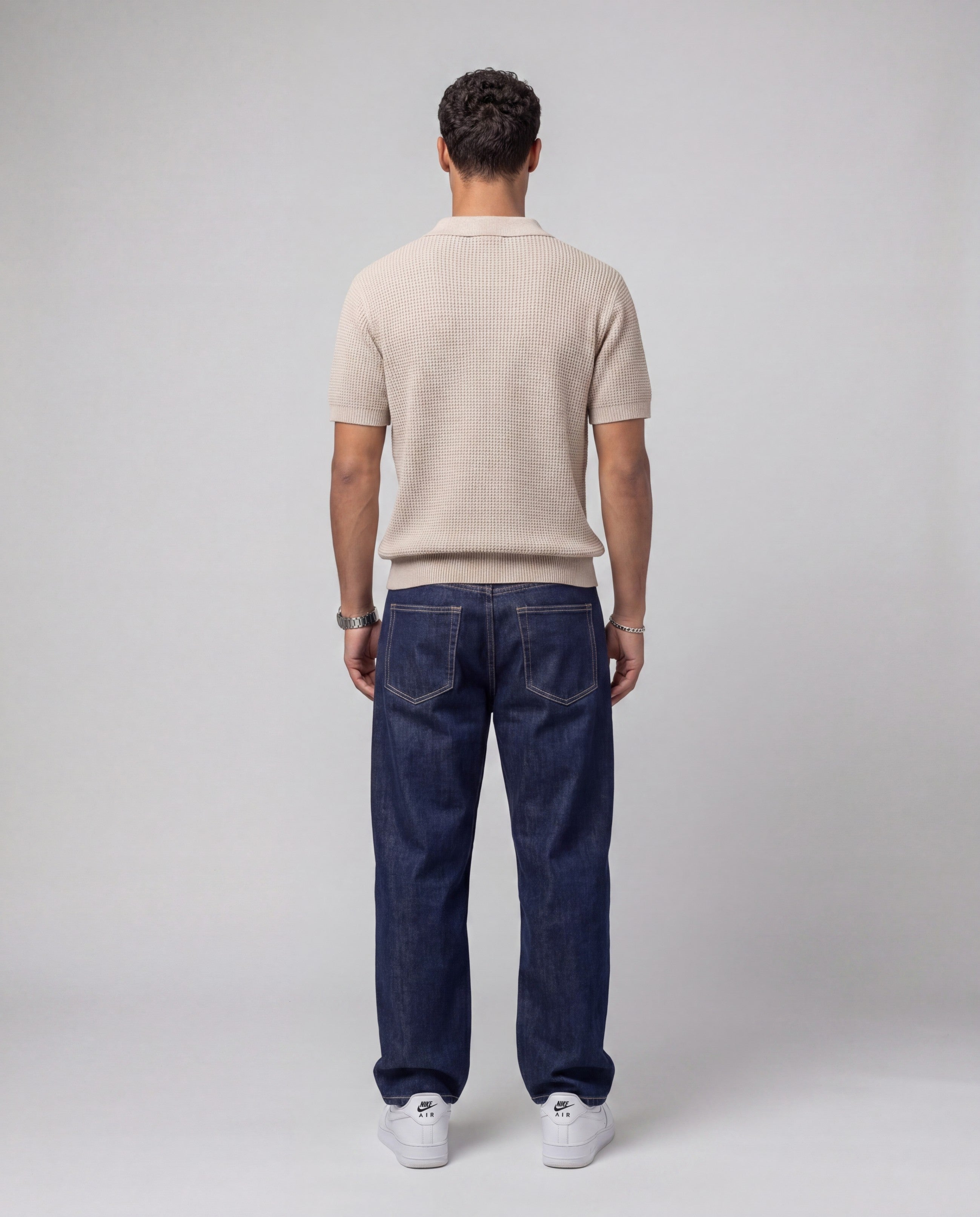 Sandstone Beige Knit Polo