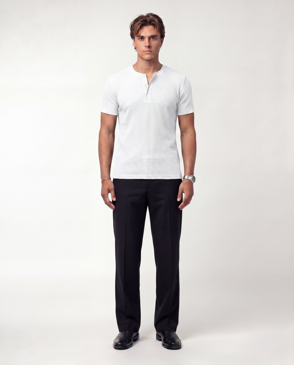 Ivory White Henley