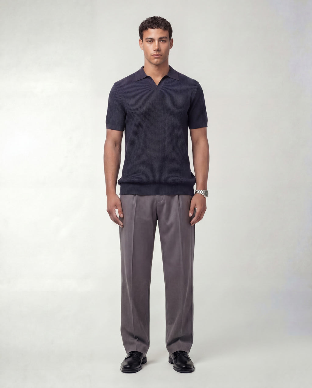 Riviera Navy Knit Polo