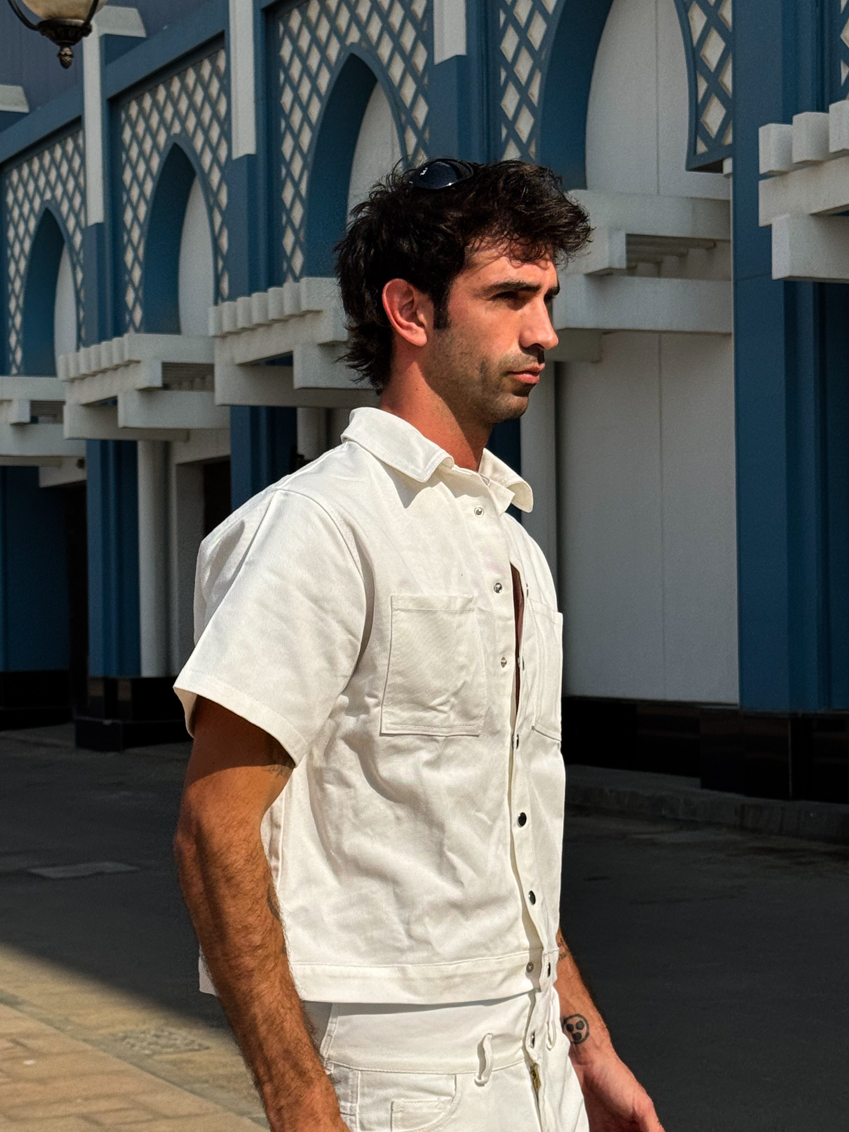 Refined Ivory Denim Jacket