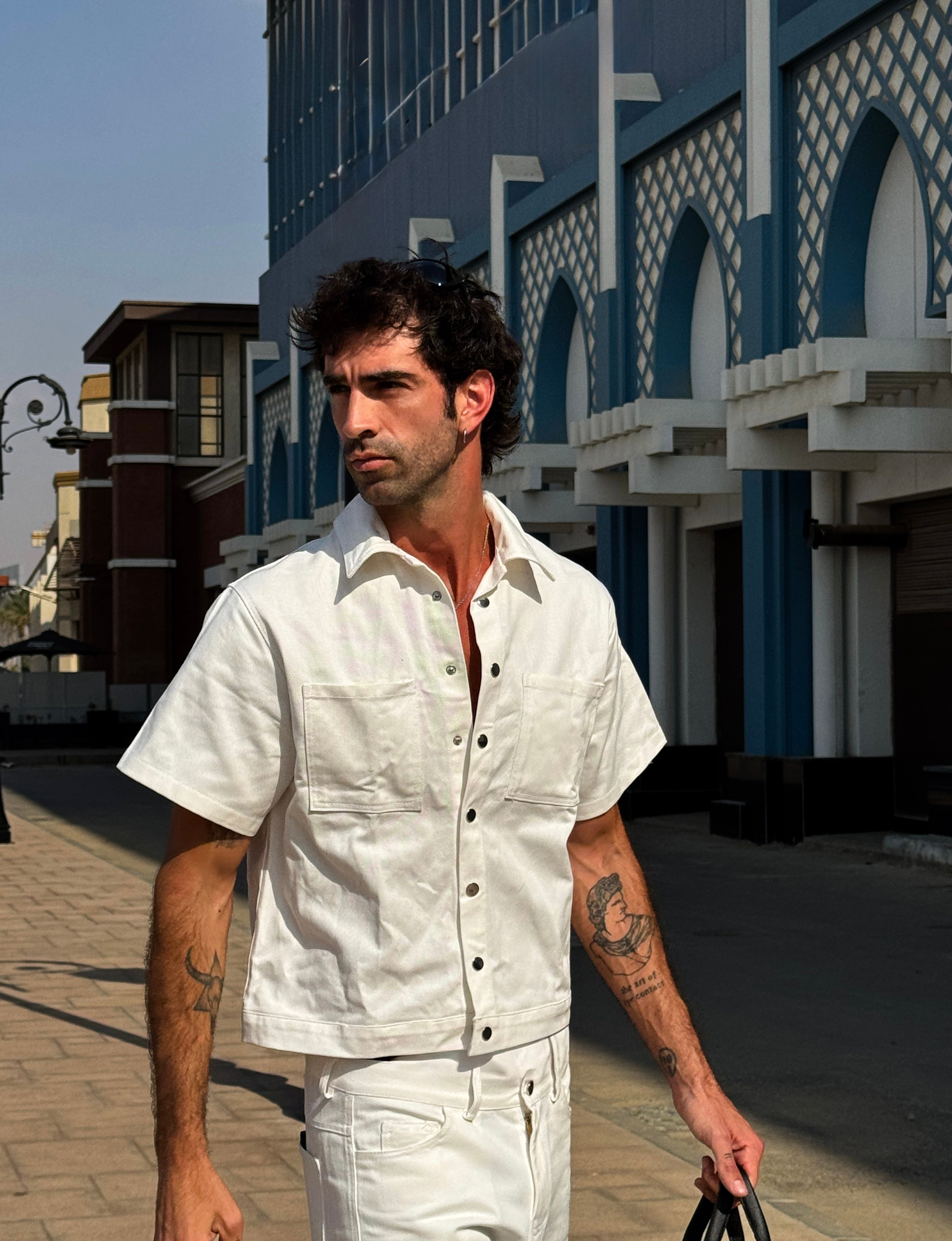 Refined Ivory Denim Jacket